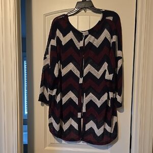 Chevron Patterned Cardigan